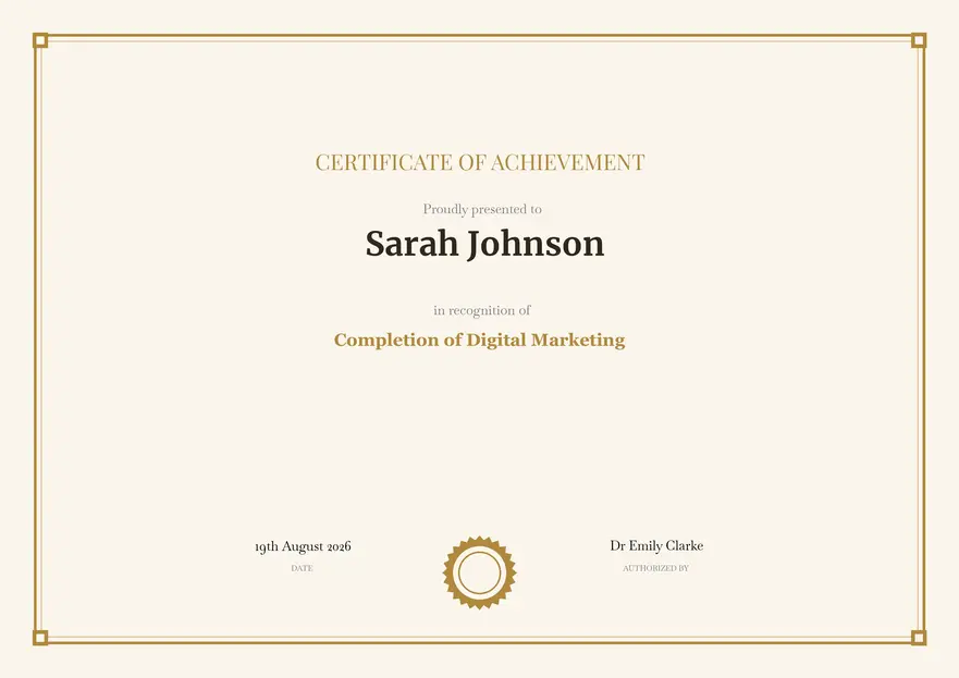 Certificate design 3