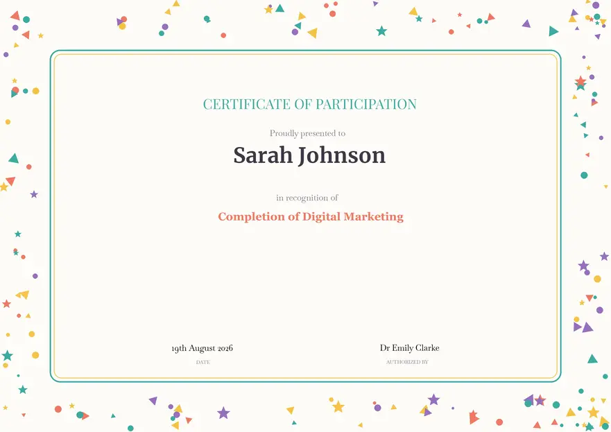 Certificate design 4