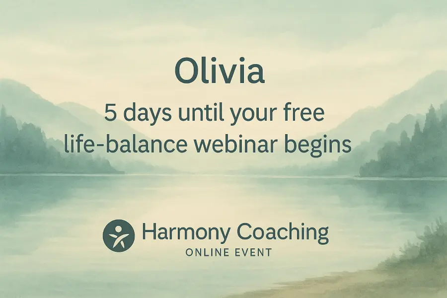 Coaches and consultants Harmony Coaching Reminder