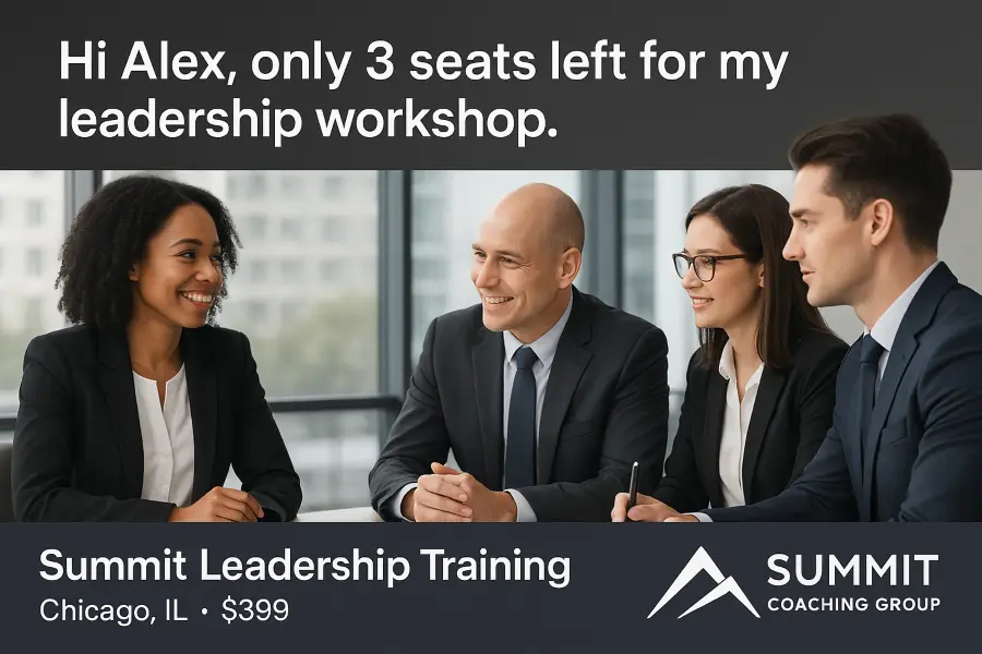 Coaches and consultants Leadership Workshop Banner