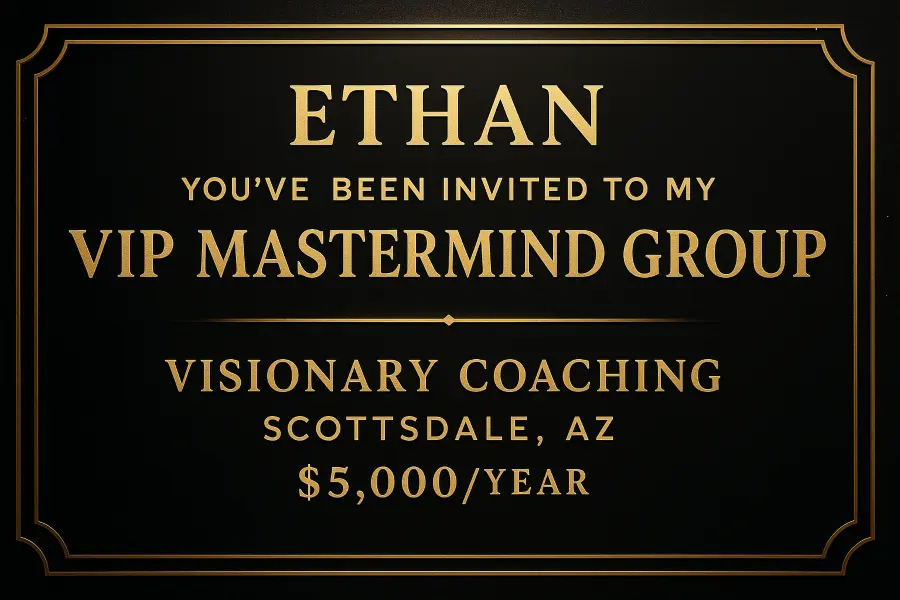 Coaches and consultants Luxury VIP Invitation