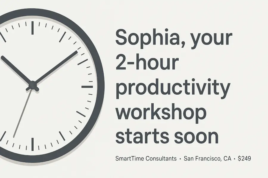 Coaches and consultants Sophia's Productivity Workshop