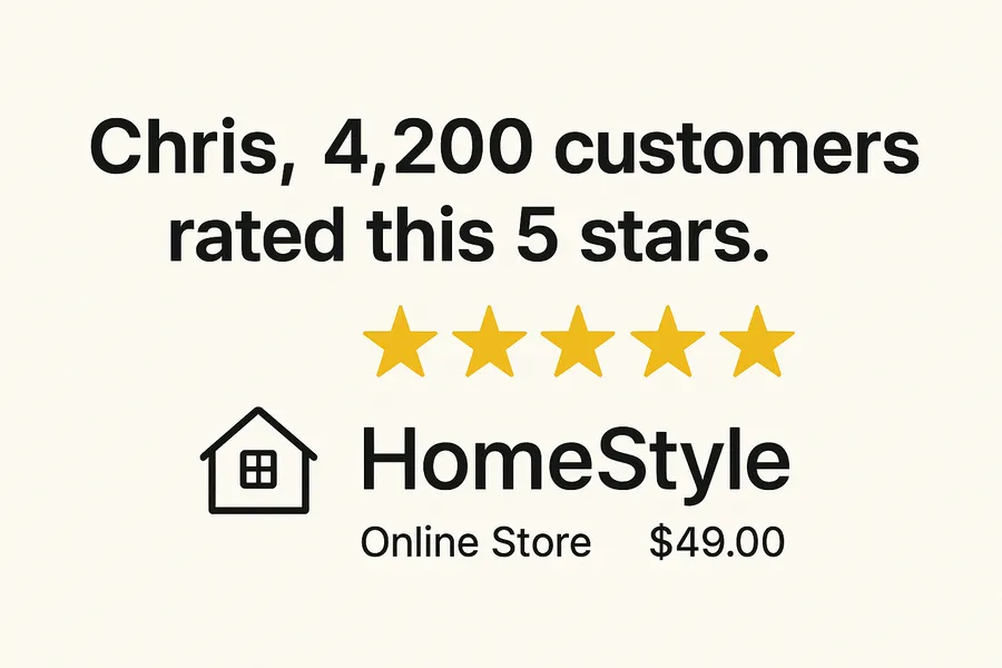 eCommerce HomeStyle 5-Star Banner
