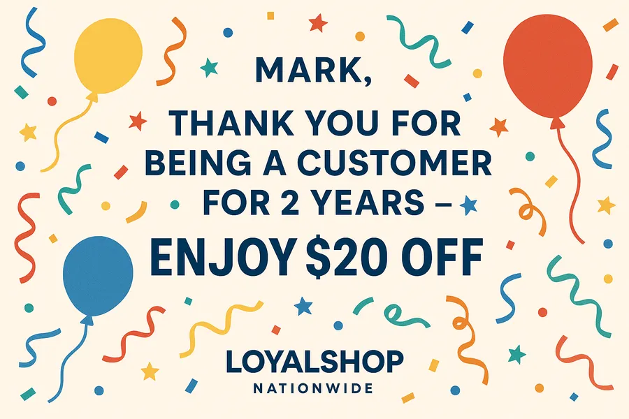eCommerce LoyalShop Celebration Banner