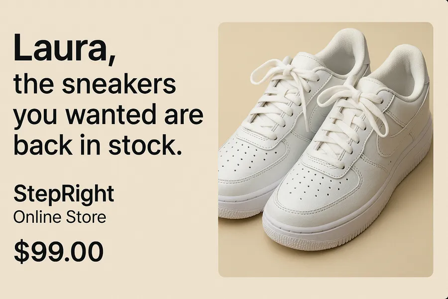 eCommerce Sneakers Restocked Alert