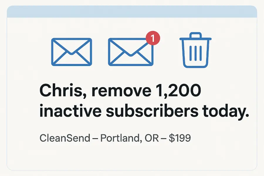 Email marketers CleanSend Interface Design