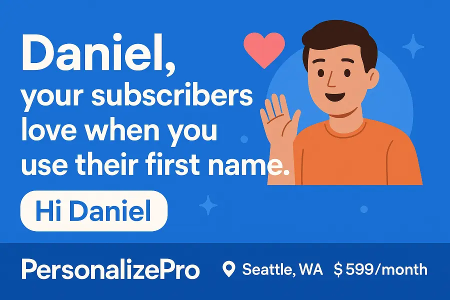 Email marketers PersonalizePro Banner Design
