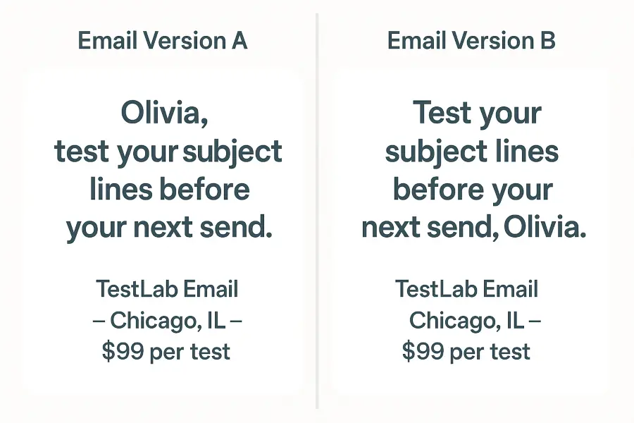 Email marketers Split Screen Email Banner