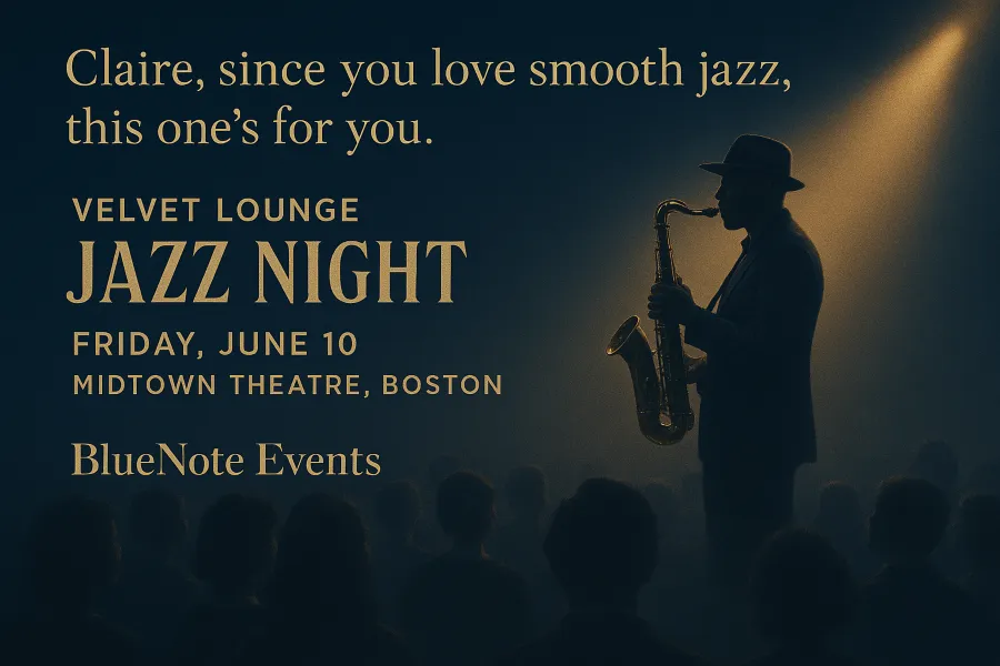 Event organizers Jazz Night Promo