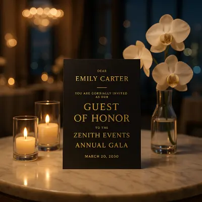 Luxorious gala invitation
