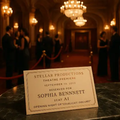 Theatre premiere placard