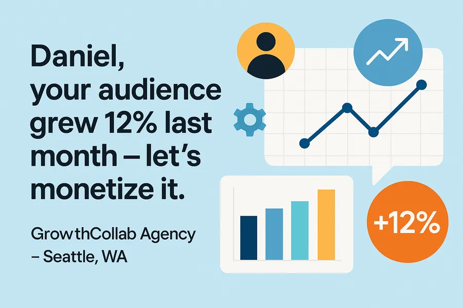 Influencer marketer Analytics Growth Banner