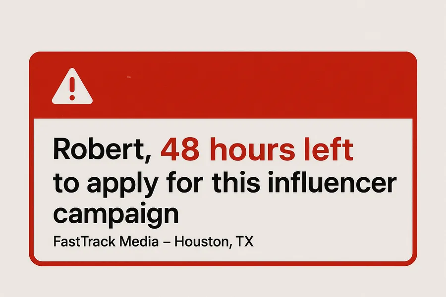 Influencer marketer Apply Now, Robert!