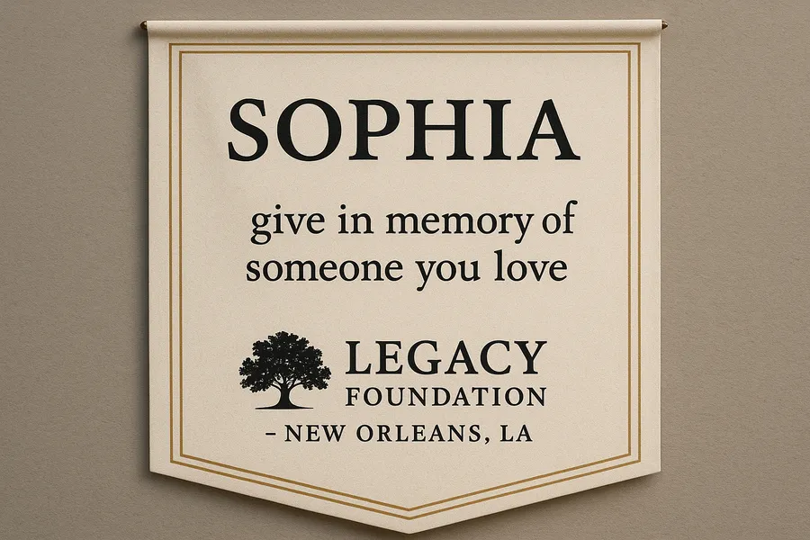 Non profit org Sophia Memorial Banner