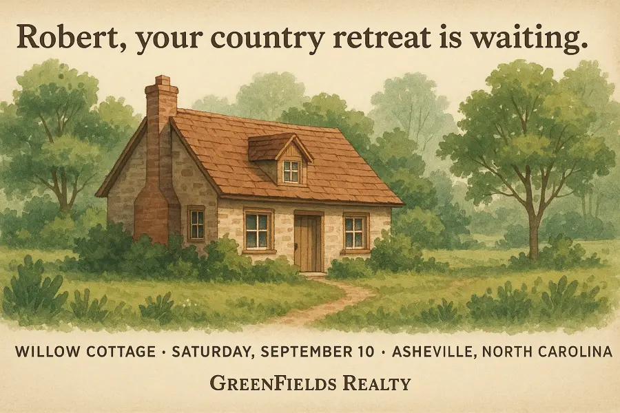 Real estate Cottage Retreat Invitation