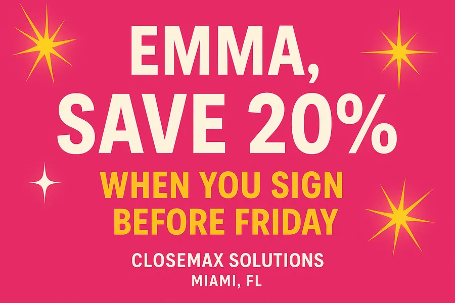 Sales teams Emma's Exclusive Savings