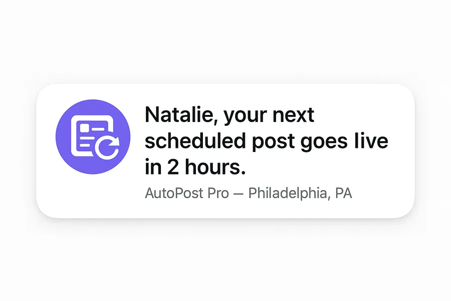 Social media managers AutoPost Pro Alert