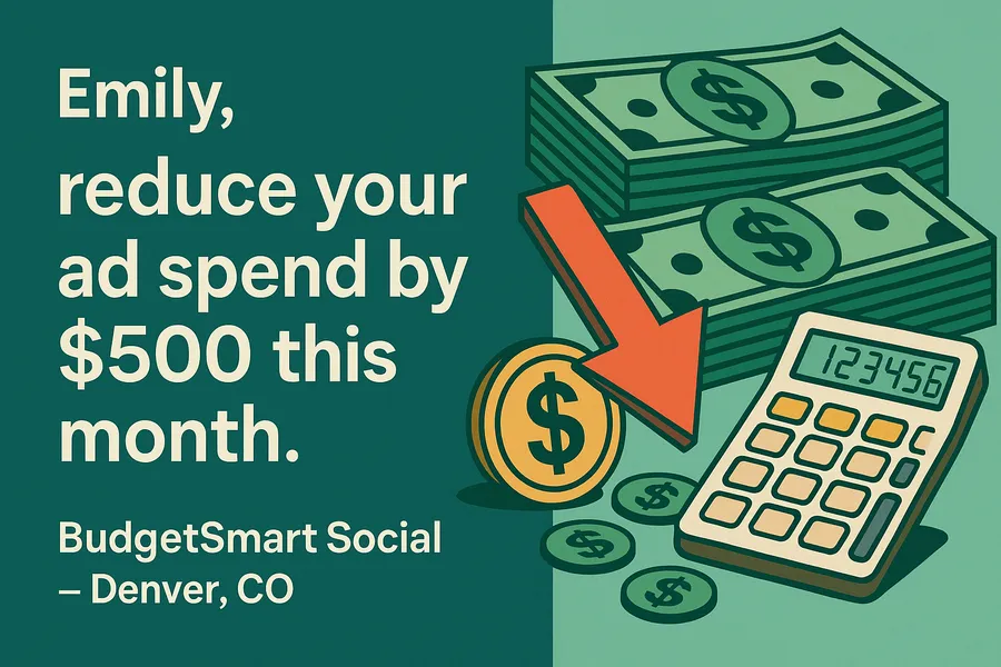Social media managers Reduce Ad Spend Banner