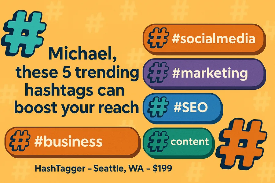 Social media managers Trending Hashtags Banner