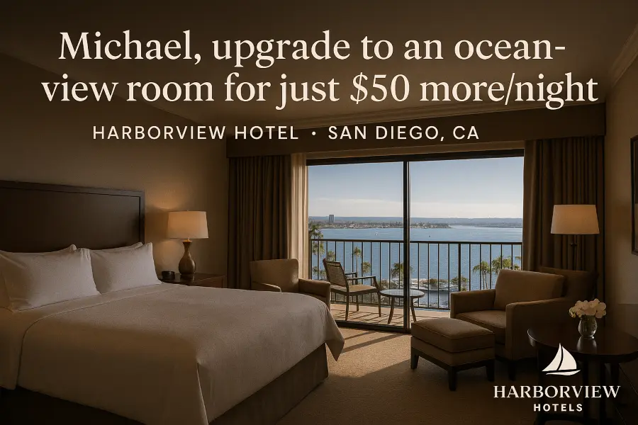Travel hospitality Luxury Ocean View Upgrade
