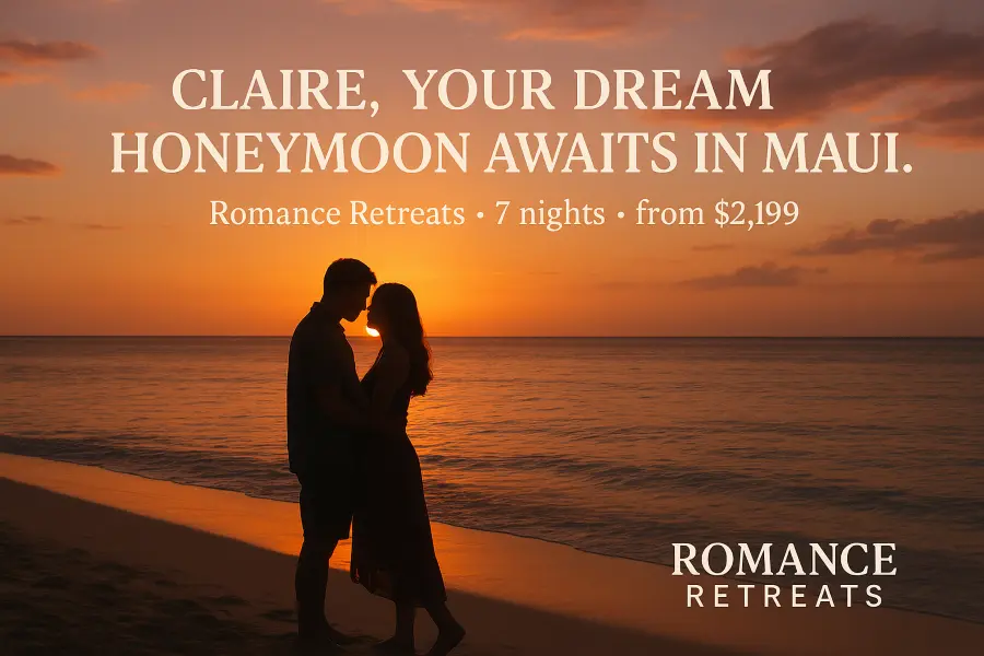 Travel hospitality Sunset Beach Romance